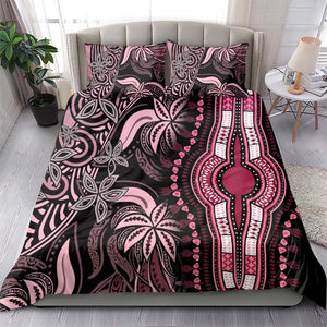 Polynesia Mixed African Dashiki Bedding Set Afro-pacific Culture - Pink