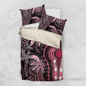 Polynesia Mixed African Dashiki Bedding Set Afro-pacific Culture - Pink