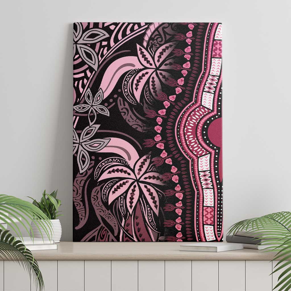 Polynesia Mixed African Dashiki Canvas Wall Art Afro-pacific Culture - Pink
