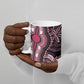 Polynesia Mixed African Dashiki Ceramic Mug Afro-pacific Culture - Pink