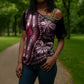 Polynesia Mixed African Dashiki Cross Shoulder Shirt Afro-pacific Culture - Pink