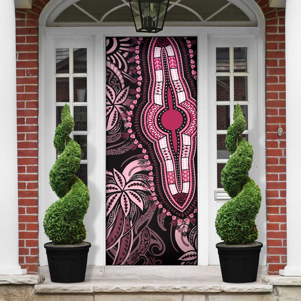 Polynesia Mixed African Dashiki Door Cover Afro-pacific Culture - Pink