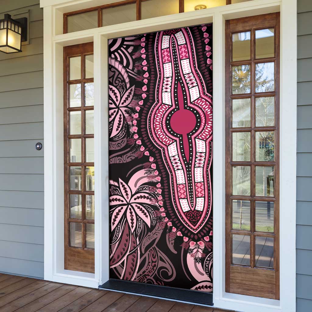 Polynesia Mixed African Dashiki Door Cover Afro-pacific Culture - Pink