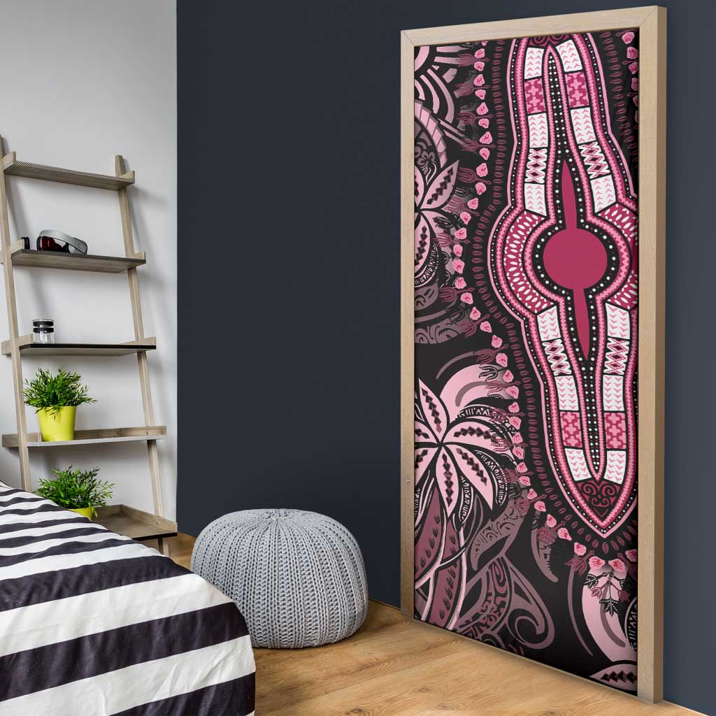 Polynesia Mixed African Dashiki Door Cover Afro-pacific Culture - Pink