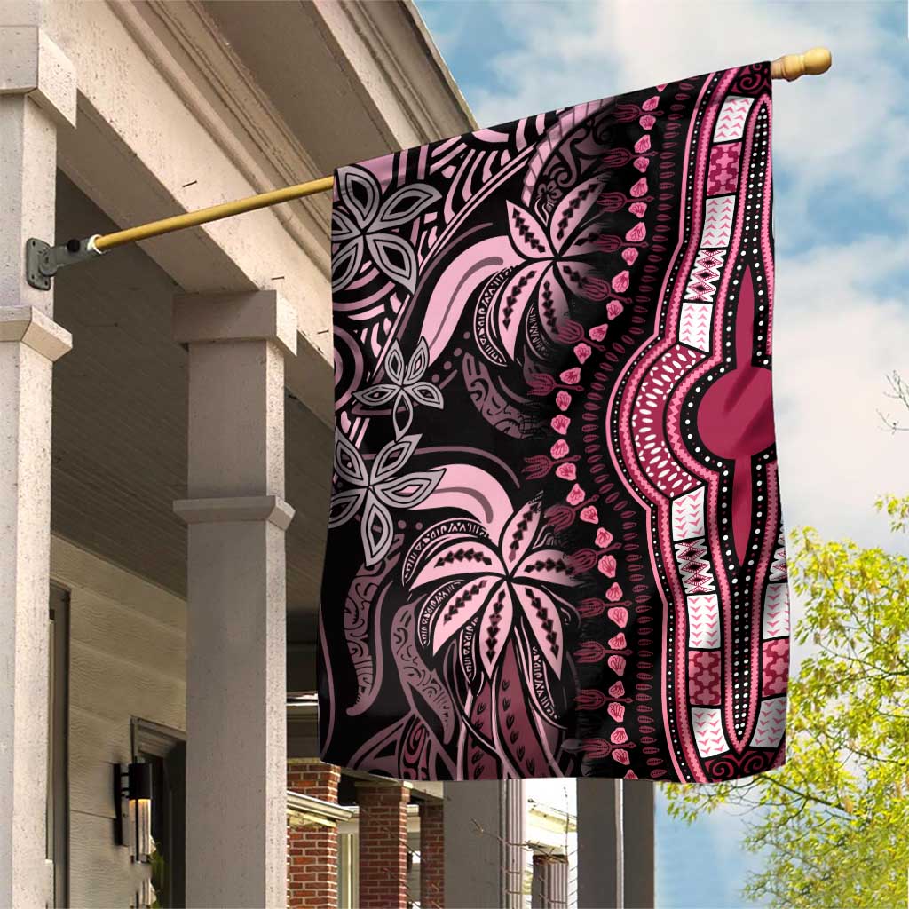 Polynesia Mixed African Dashiki Garden Flag Afro-pacific Culture - Pink