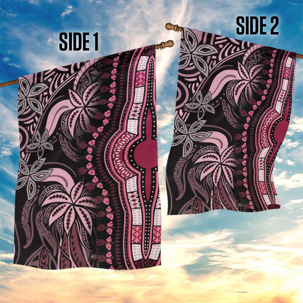 Polynesia Mixed African Dashiki Garden Flag Afro-pacific Culture - Pink