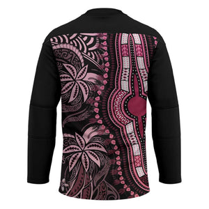 Polynesia Mixed African Dashiki Hockey Jersey Afro-pacific Culture - Pink