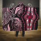 Polynesia Mixed African Dashiki Hooded Blanket Afro-pacific Culture - Pink