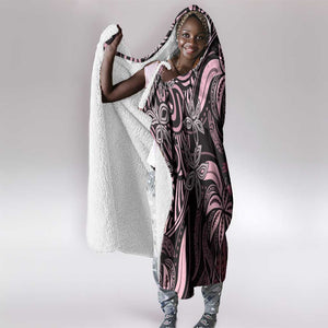 Polynesia Mixed African Dashiki Hooded Blanket Afro-pacific Culture - Pink