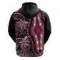 Polynesia Mixed African Dashiki Hoodie Afro-pacific Culture - Pink