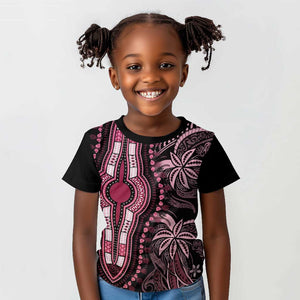 Polynesia Mixed African Dashiki Kid T shirt Afro-pacific Culture - Pink