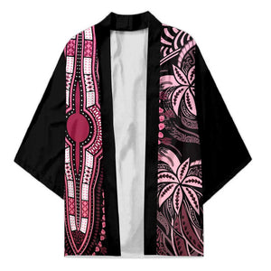 Polynesia Mixed African Dashiki Kimono Afro-pacific Culture - Pink