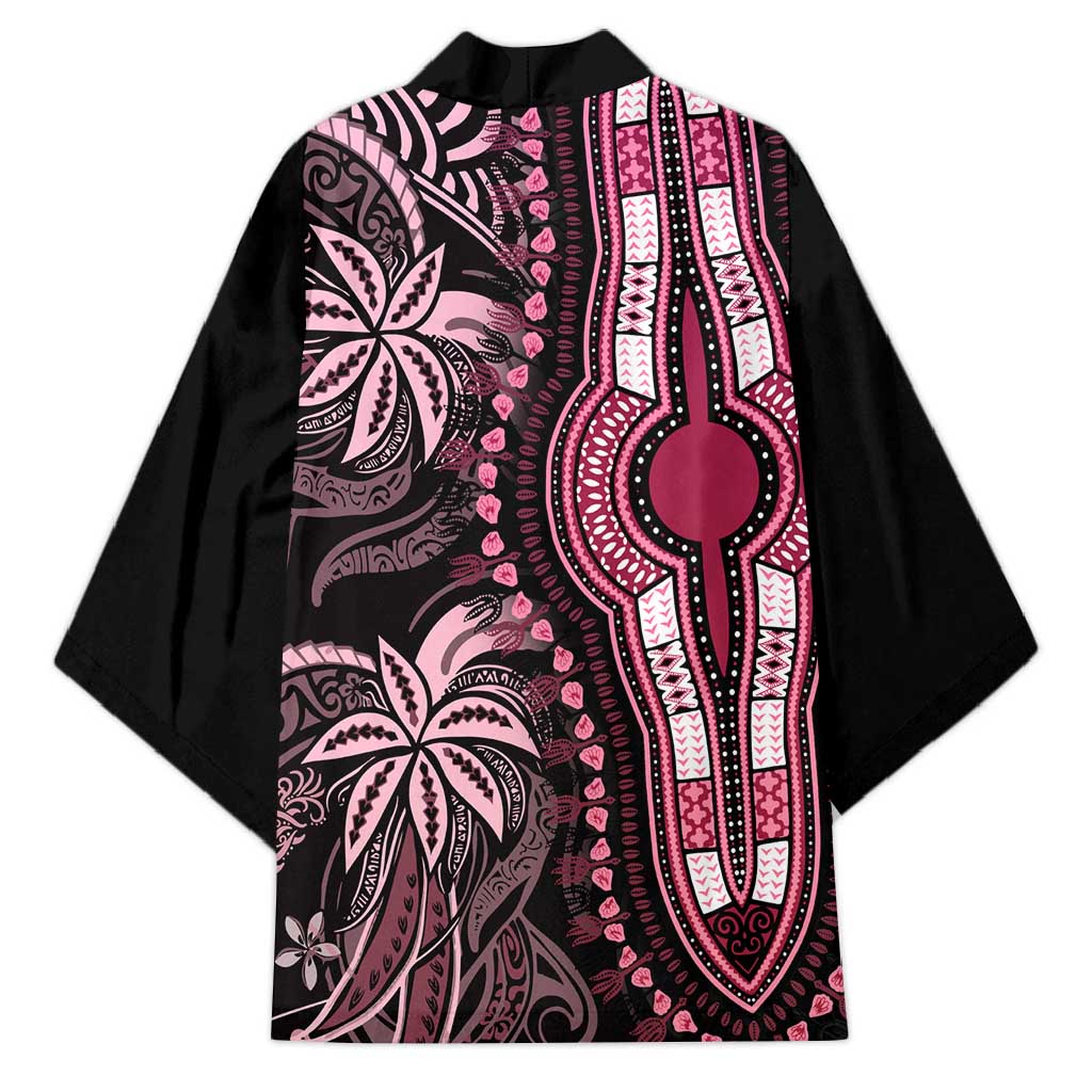 Polynesia Mixed African Dashiki Kimono Afro-pacific Culture - Pink