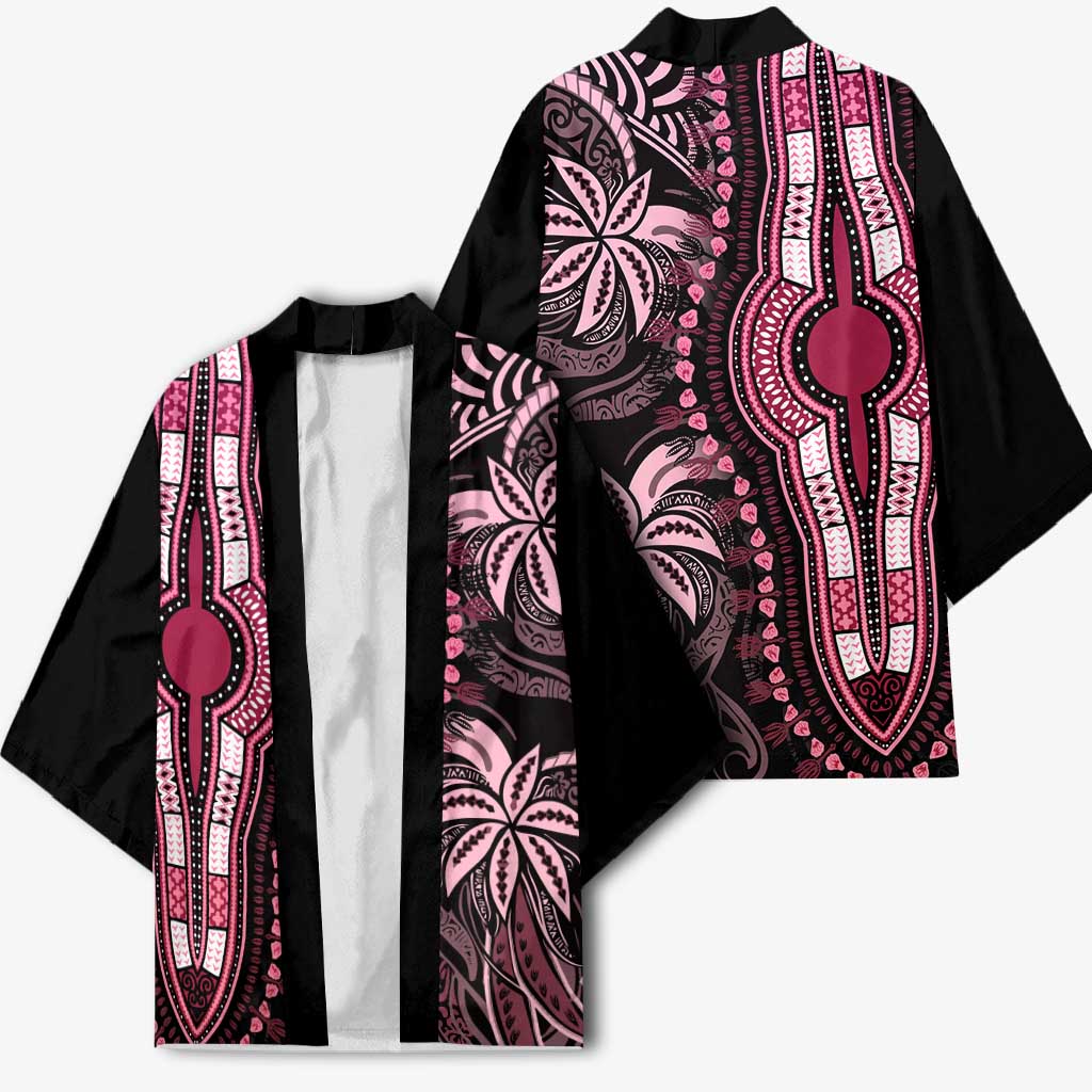Polynesia Mixed African Dashiki Kimono Afro-pacific Culture - Pink