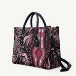 Polynesia Mixed African Dashiki Leather Bag Afro-pacific Culture - Pink