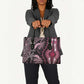 Polynesia Mixed African Dashiki Leather Bag Afro-pacific Culture - Pink