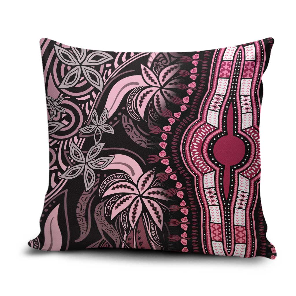 Polynesia Mixed African Dashiki Pillow Cover Afro-pacific Culture - Pink