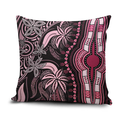 Polynesia Mixed African Dashiki Pillow Cover Afro-pacific Culture - Pink