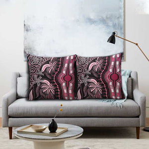 Polynesia Mixed African Dashiki Pillow Cover Afro-pacific Culture - Pink