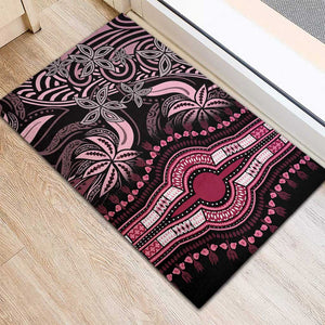 Polynesia Mixed African Dashiki Rubber Doormat Afro-pacific Culture - Pink