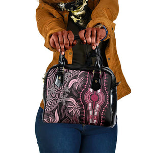 Polynesia Mixed African Dashiki Shoulder Handbag Afro-pacific Culture - Pink