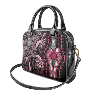 Polynesia Mixed African Dashiki Shoulder Handbag Afro-pacific Culture - Pink