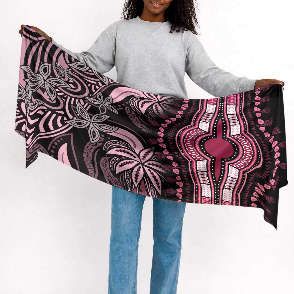 Polynesia Mixed African Dashiki Simple Headwrap Afro-pacific Culture - Pink