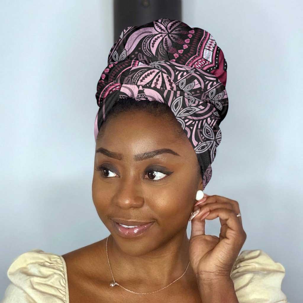 Polynesia Mixed African Dashiki Simple Headwrap Afro-pacific Culture - Pink