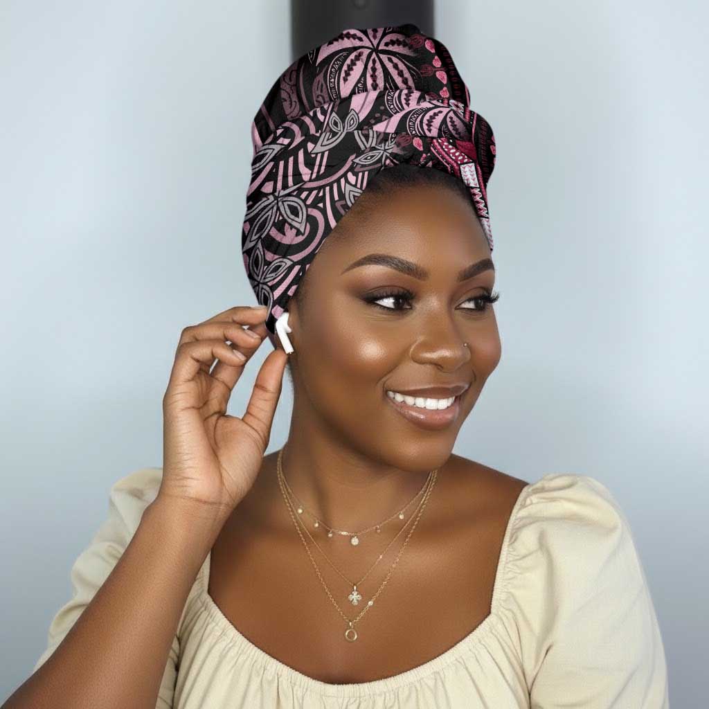 Polynesia Mixed African Dashiki Simple Headwrap Afro-pacific Culture - Pink