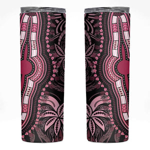 Polynesia Mixed African Dashiki Skinny Tumbler Afro-pacific Culture - Pink