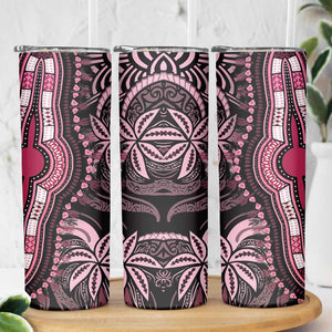 Polynesia Mixed African Dashiki Skinny Tumbler Afro-pacific Culture - Pink