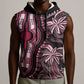 Polynesia Mixed African Dashiki Sleeveless Hoodie Afro-pacific Culture - Pink - African Pride
