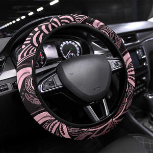 Polynesia Mixed African Dashiki Steering Wheel Cover Afro-pacific Culture - Pink