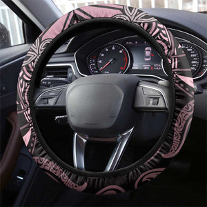 Polynesia Mixed African Dashiki Steering Wheel Cover Afro-pacific Culture - Pink