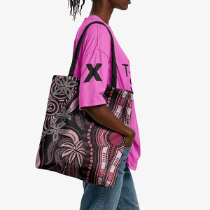 Polynesia Mixed African Dashiki Tote Bag Afro-pacific Culture - Pink
