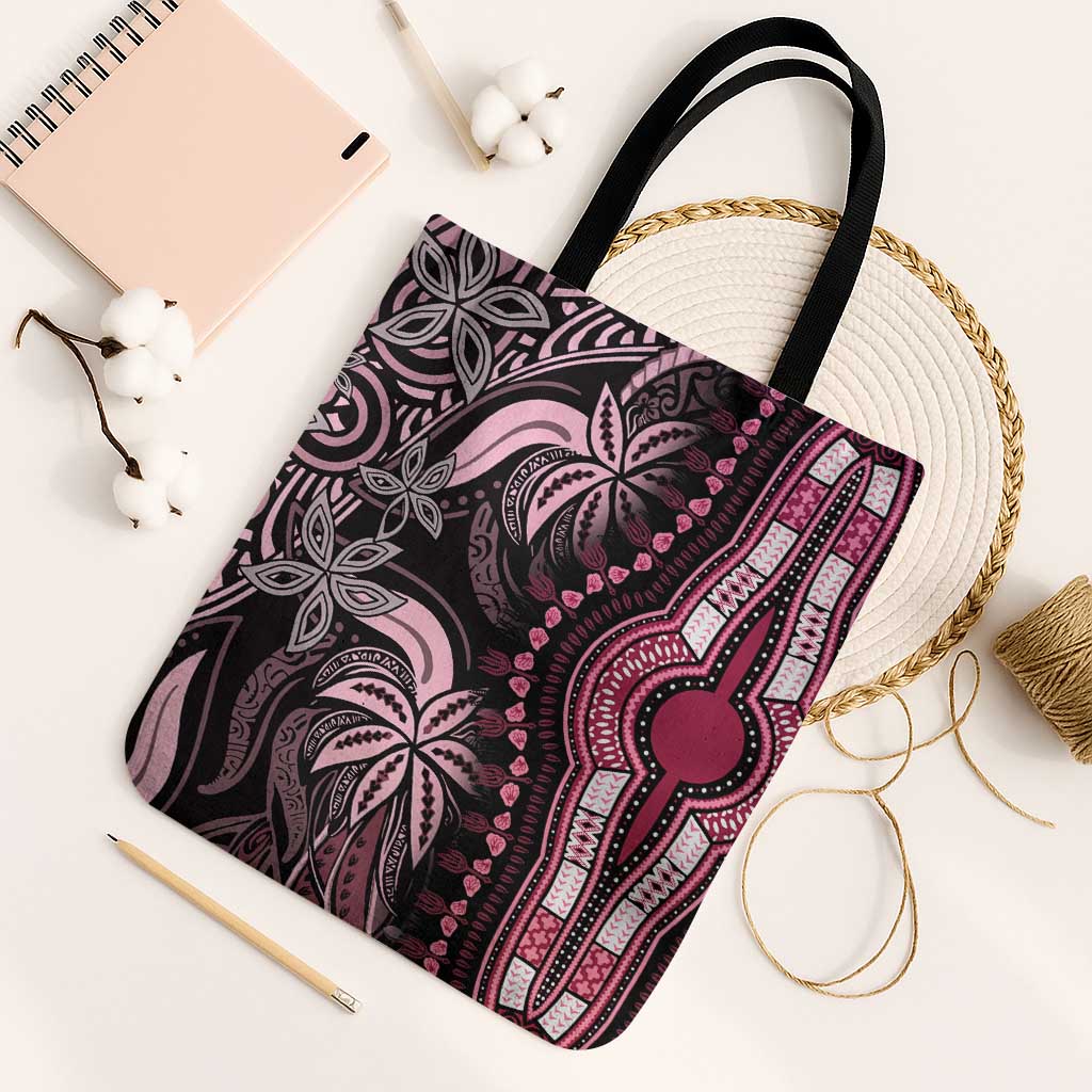 Polynesia Mixed African Dashiki Tote Bag Afro-pacific Culture - Pink