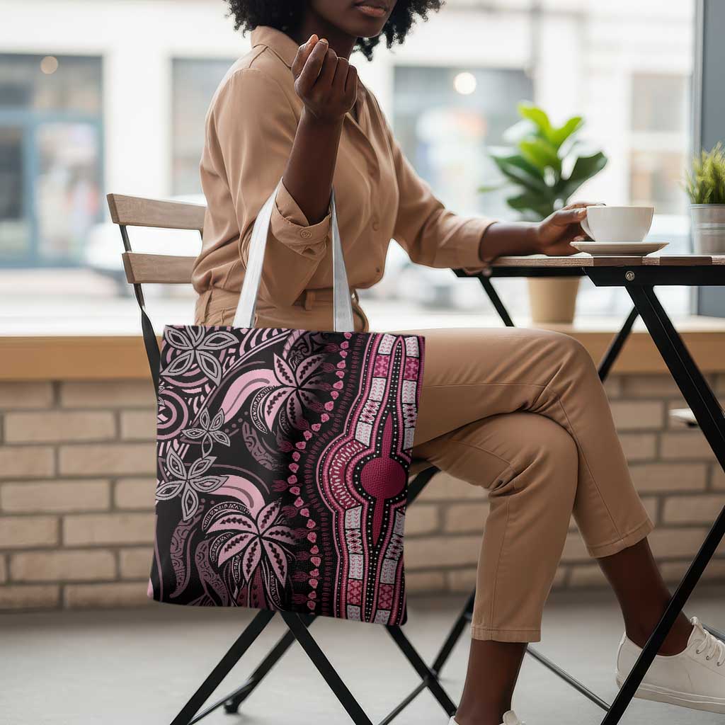Polynesia Mixed African Dashiki Tote Bag Afro-pacific Culture - Pink