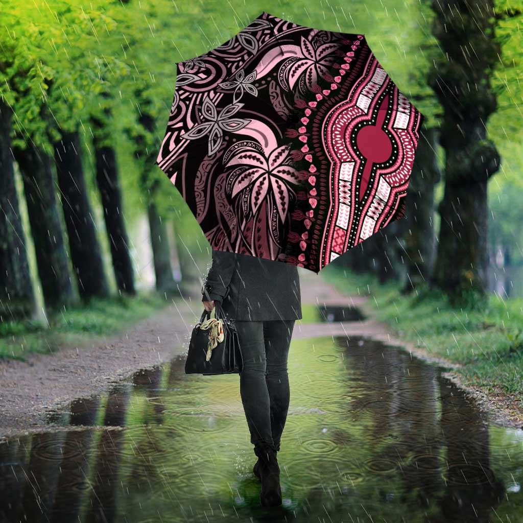 Polynesia Mixed African Dashiki Umbrella Afro-pacific Culture - Pink