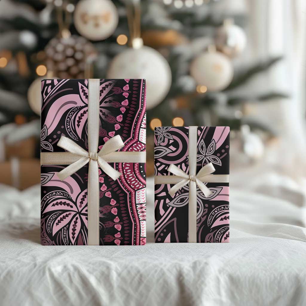 Polynesia Mixed African Dashiki Wrapping Paper Afro-pacific Culture - Pink - African Pride