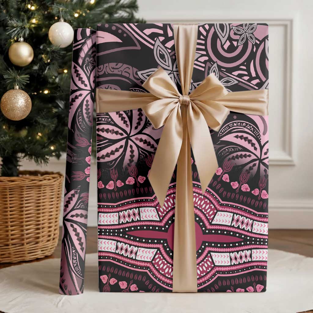 Polynesia Mixed African Dashiki Wrapping Paper Afro-pacific Culture - Pink - African Pride
