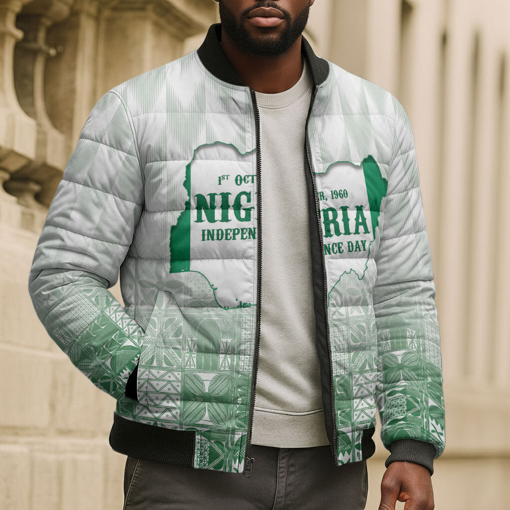 Proudly Nigerian Independence Day 1960 Personalized Bomber Puffer Jacket