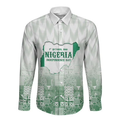 Proudly Nigerian Independence Day 1960 Personalized Long Sleeve Button Shirt