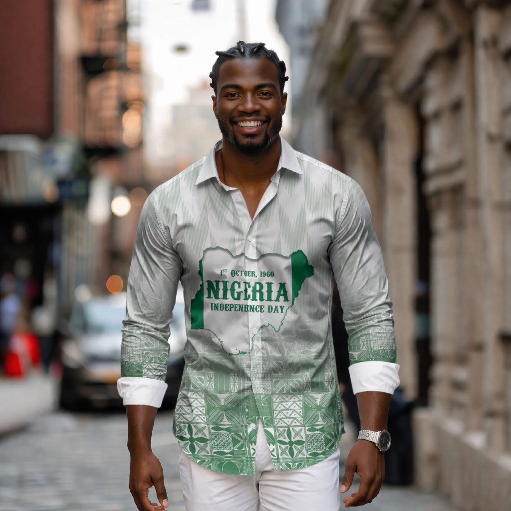 Proudly Nigerian Independence Day 1960 Personalized Long Sleeve Button Shirt