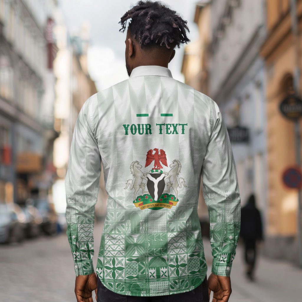 Proudly Nigerian Independence Day 1960 Personalized Long Sleeve Button Shirt