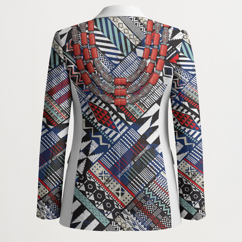 Nigeria Traditional Coral Bead Attire Blazer Tribal African Style