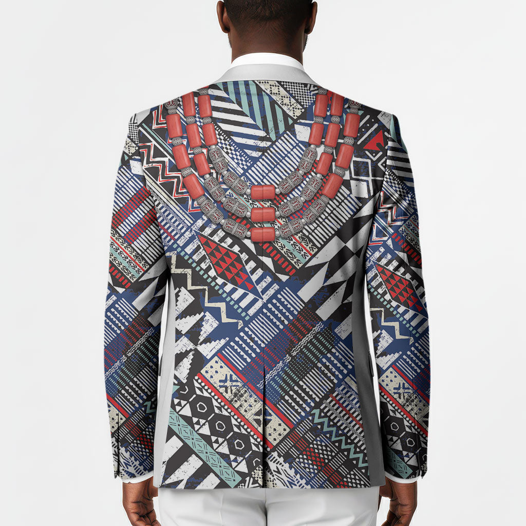 Nigeria Traditional Coral Bead Attire Blazer Tribal African Style
