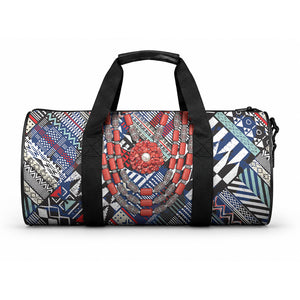 Nigeria Traditional Coral Bead Attire Duffle Bag Tribal African Style