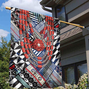 Nigeria Traditional Coral Bead Attire Garden Flag Tribal African Style