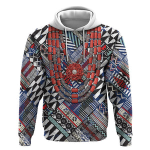 Nigeria Traditional Coral Bead Attire Hoodie Tribal African Style
