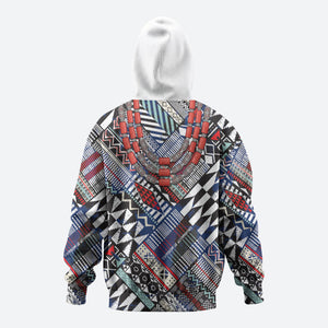 Nigeria Traditional Coral Bead Attire Hoodie Tribal African Style